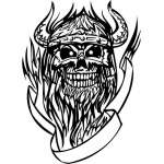 Flaming Skull Sticker 29