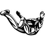 Extreme Skydiver Sticker 2073