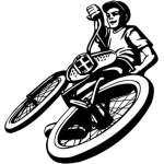 Extreme BMX Rider Sticker 2077