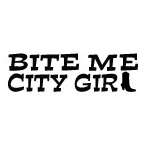 Bite Me City Girl Sticker