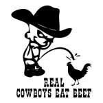 Cowboy Pee On Chicken Sticker