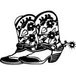 Womens Cowgirl Boots Sticker