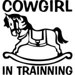 Cowgirl In Training Sticker