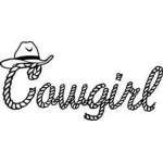 Cowgirl Under Hat Sticker