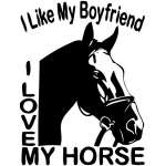 Like Boyfriend Love Horse Sticker