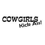 Cowgirls Kick A$$ Sticker