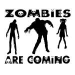Zombies Are Coming Sticker