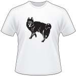 Black Norwegiam Elkhound Dog T-Shirt