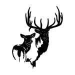 Elk Family Sticker