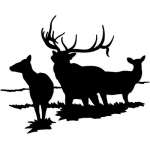 Elk Family 2 Sticker