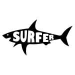 Shark Surfer Sticker