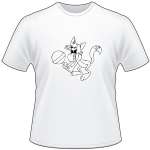 Cartoon Cat T-Shirt 100