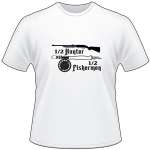 1/2 Hunter 1/2 Fisherman Fly Fishing T-Shirt
