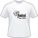 Hooked for Life Salmon Fishing T-Shirt 2