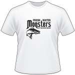 Fresh Water Monsters Let the Fight Begin Bass T-Shirt