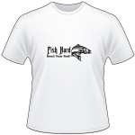 Fish Hard Bend Your Rod Striper Fishing T-Shirt 2