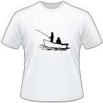2 Fisherman in Boat Fishing T-Shirt