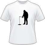 Man Ice Fishing T-Shirt