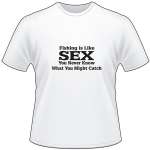 Fishing is like Sex You Never Know What you Might Catch T-Shirt