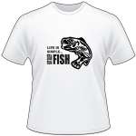 Life Is Simple Eat Sleep Fish Bass T-Shirt