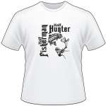 Half Fisherman Half Hunter Salmon Fishing T-Shirt 2