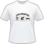 Lifes Priorities Eat Sleep Bass T-Shirt