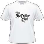 Fin and Feather Salmon Fishing T-Shirt 2