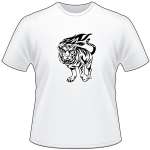 Flaming Big Cat T-Shirt 88