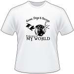 Geese Dogs Decoys My World T-Shirt