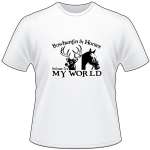 Bowhuntin and Horses My World T-Shirt