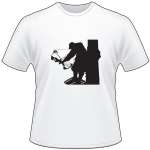 Bowhunter in Stand Shooting T-Shirt