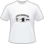 Life's Priorities Eat Bowhunt Sleep T-Shirt 2