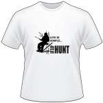 Life is Simple Eat Sleep Hunt Man in Tree Stand T-Shirt