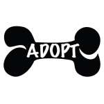 Adopt Dog Bone Sticker