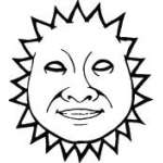 Sun Sticker 204