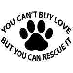 Can’t Buy Love But You Can Rescue It Sticker