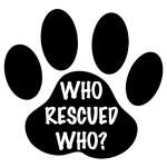 Who Rescued Who Dog Sticker