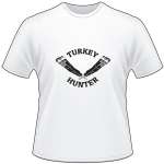 Turkey Hunter with Feathers T-Shirt 2