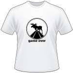 Game Over Moose in Bullseye T-Shirt