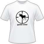 Game Over Moose in Bullseye T-Shirt 3