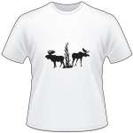 2 Moose in Trees T-Shirt