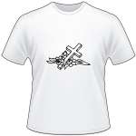 Cross Laying on Flowers T-Shirt