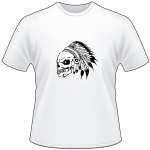 Native American Skull with Headdress T-Shirt