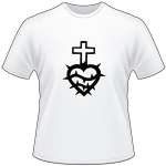 Cross and Heart T-Shirt 1135