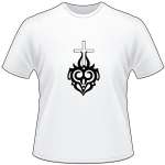 Cross and Heart T-Shirt 1079
