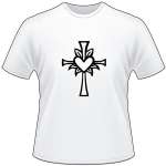 Cross and Heart T-Shirt 2189