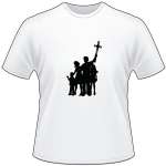 Family and Cross T-Shirt 3089