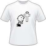 Praying Peeing Boy T-Shirt 3176