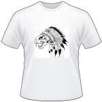 Native American Skull Headdress T-Shirt