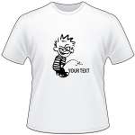 Crazy Calvin Pee On T-Shirt